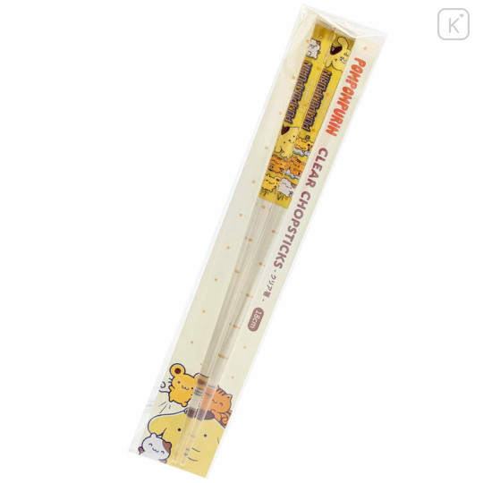 Japan Sanrio Clear Chopsticks 18cm - Pompompurin & Friends - 1
