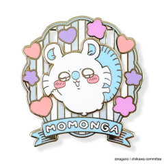 Japan Chiikawa Gimmick Pin Badge - Momonga : Praise Me