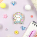 Japan Chiikawa Gimmick Pin Badge - Momonga : Praise Me - 2
