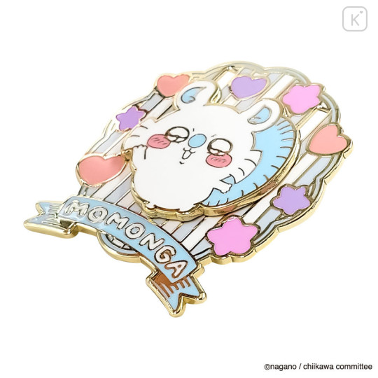Japan Chiikawa Gimmick Pin Badge - Momonga : Praise Me - 7