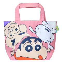 Japan Crayon Shin-chan Mini Tote Bag - Shinnosuke Nohara & Shiro : Pink