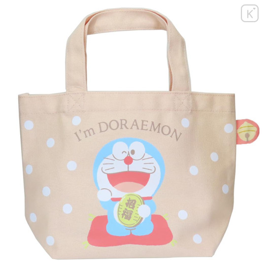 Japan Doraemon Mini Tote Bag - Lucky Cat - 1