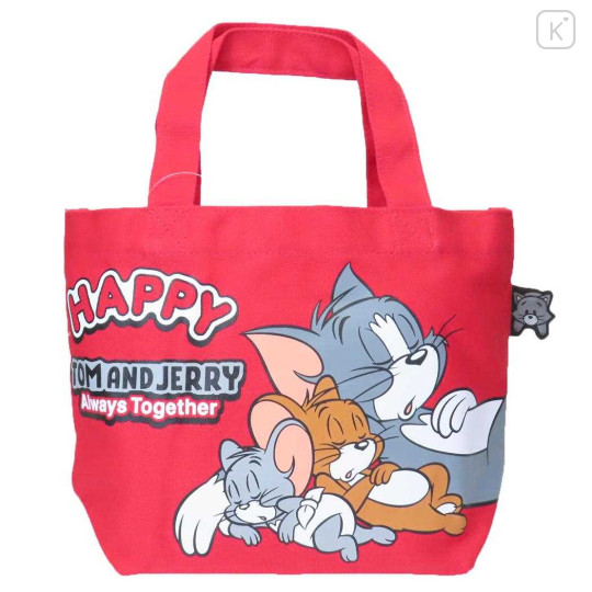 Japan Tom and Jerry Mini Tote Bag - Happy Red Always Together - 1