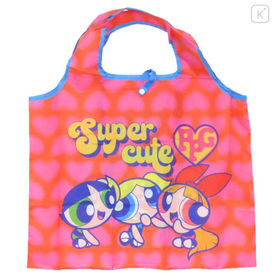 Japan The Powerpuff Girls Eco Shopping Bag - Red Pink Heart - 1