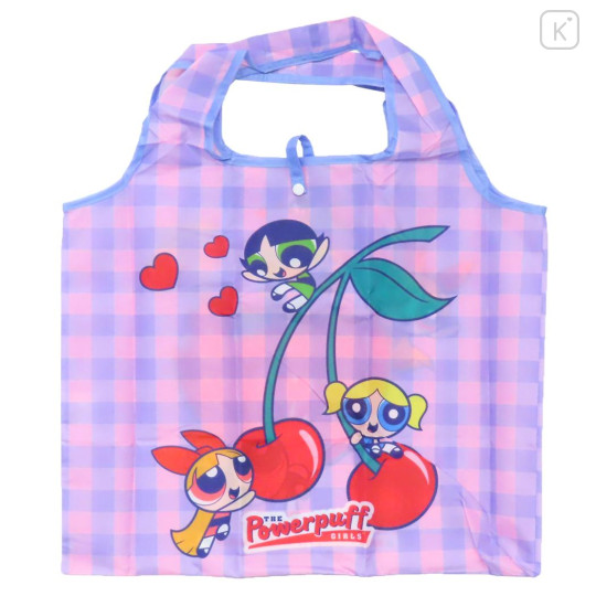 Japan The Powerpuff Girls Eco Shopping Bag - Gingham Cherry Strawberry - 1