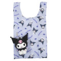 Japan Sanrio Eco Shopping Bag & Silicone Mascot Pouch - Kuromi : Purple - 1