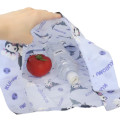 Japan Sanrio Eco Shopping Bag & Silicone Mascot Pouch - Kuromi : Purple - 3