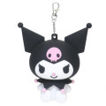 Japan Sanrio Eco Shopping Bag & Silicone Mascot Pouch - Kuromi : Purple - 4