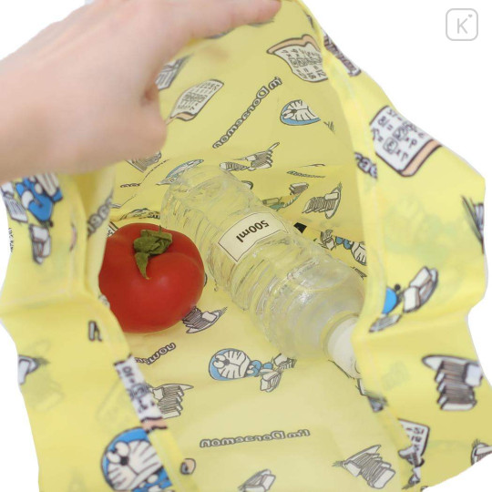 Japan Doraemon Eco Shopping Bag & Silicone Mascot Pouch - Gadget Memory Bread - 3