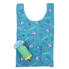 Japan Doraemon Eco Shopping Bag & Silicone Mascot Pouch - Gadget Small Light