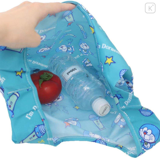 Japan Doraemon Eco Shopping Bag & Silicone Mascot Pouch - Gadget Small Light - 3