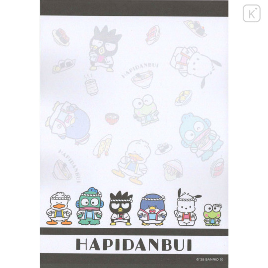 Japan Sanrio A6 Notepad - Hapidanbui Boys Sushi - 4