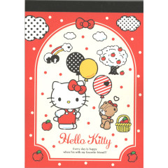 Japan Sanrio A6 Notepad - Hello Kitty & Tiny Chum : Balloon Party