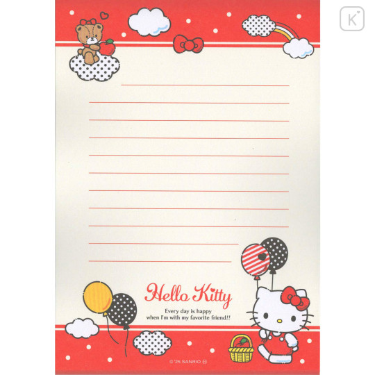 Japan Sanrio A6 Notepad - Hello Kitty & Tiny Chum : Balloon Party - 3
