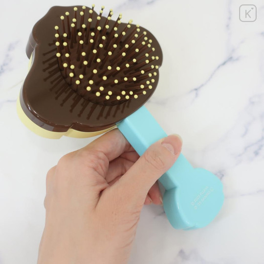 Japan Sanrio Hair Brush - Pompompurin : Chocolate - 2