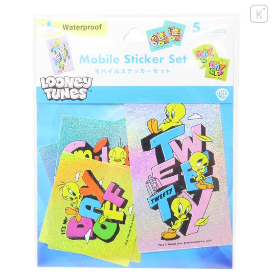 Japan Looney Tunes Mobile Sticker Pack - Tweety Message - 1