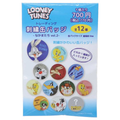 Japan Looney Tunes Secret Embroidered Can Badge - Characters Blind Box