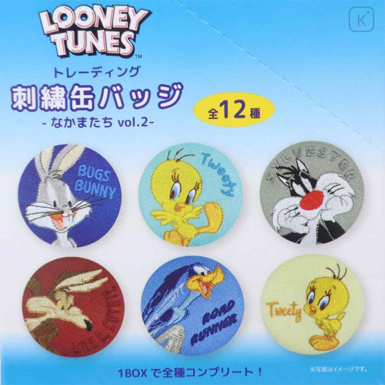 Japan Looney Tunes Secret Embroidered Can Badge - Characters Blind Box - 2