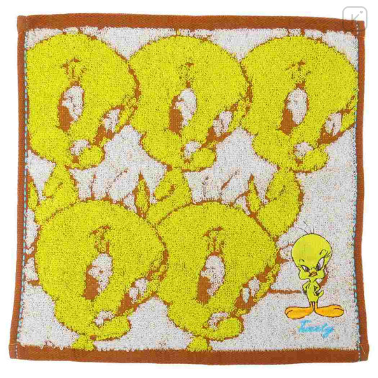 Japan Looney Tunes Mini Towel Jacquard Handkerchief - Tweety - 1