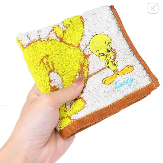 Japan Looney Tunes Mini Towel Jacquard Handkerchief - Tweety - 3