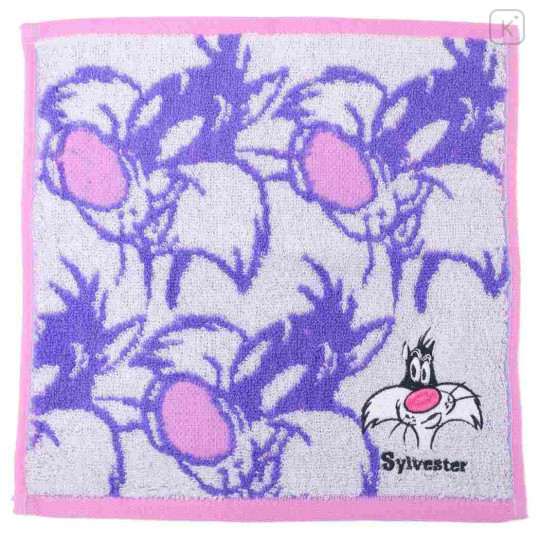 Japan Looney Tunes Mini Towel Jacquard Handkerchief - Sylvester - 1