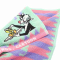 Japan Looney Tunes Mini Towel Jacquard Handkerchief - A Pizza Tweety Pie & Sylvester Mint - 2