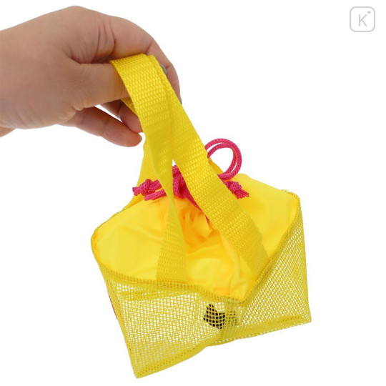 Japan Looney Tunes Mesh Pouch With Handle - Tweety : Yellow - 2