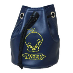 Japan Looney Tunes Golf Ball Pouch - Tweety : Drawstring Black