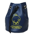 Japan Looney Tunes Golf Ball Pouch - Tweety : Drawstring Black - 1