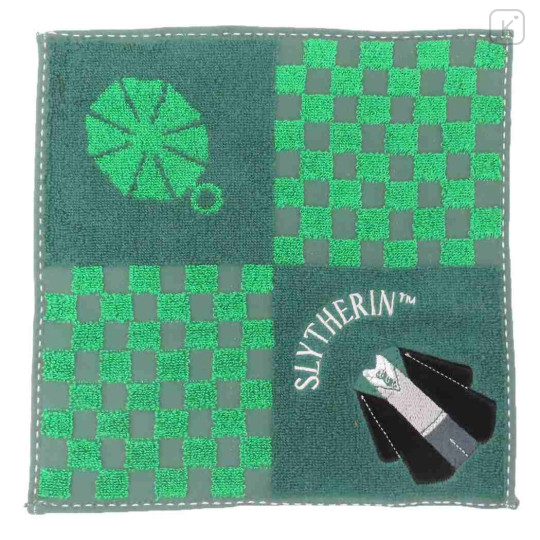 Japan Harry Potter Mini Towel Jacquard Handkerchief - Slytherin Green - 1