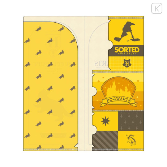 Japan Harry Potter Mini Clear File Ticket Holder - Hufflepuff Yellow - 3