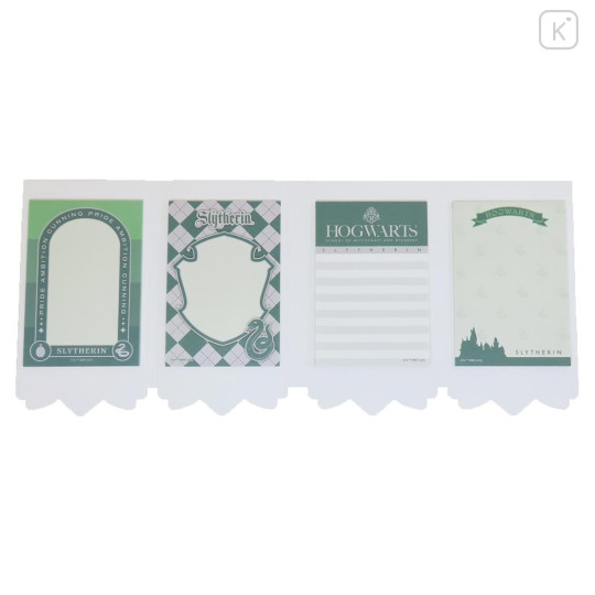 Japan Harry Potter Flip Memo Pad - Slytherin Green - 3