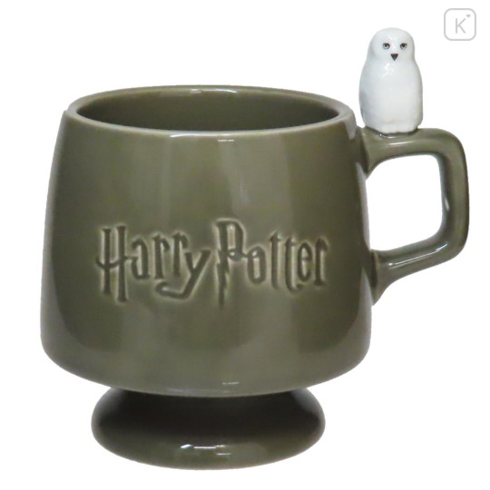Japan Harry Potter Ceramic Mug with Nokkari Figure - Hedwig - 1