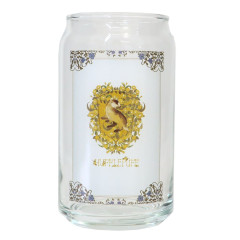 Japan Harry Potter Glass Tumbler - Can-Shaped Hufflepuff Logo