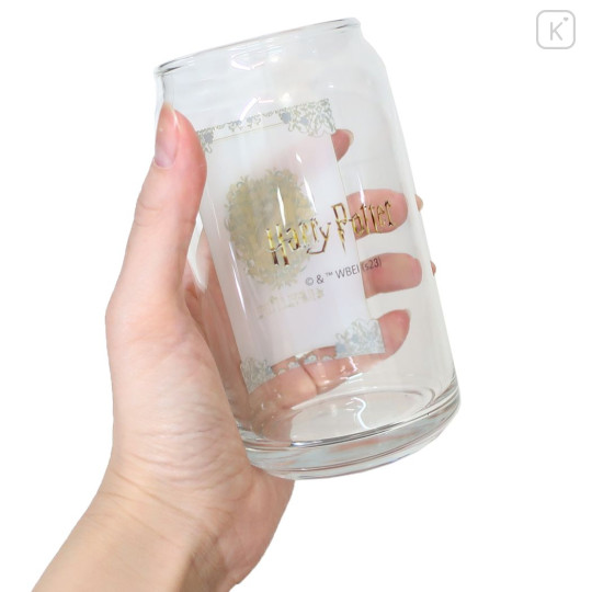 Japan Harry Potter Glass Tumbler - Can-Shaped Hufflepuff Logo - 2