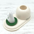Japan Moomin Toothbrush Stand - Moomintroll : Sitting on Leaf - 2
