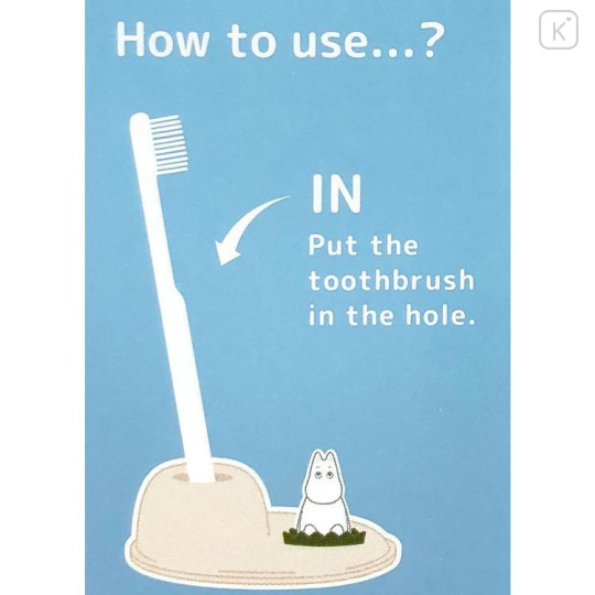 Japan Moomin Toothbrush Stand - Moomintroll : Sitting on Leaf - 4