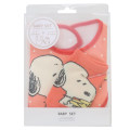 Japan Peanuts Bib & Socks Set - Snoopy & Woodstock : Pink Cookie - 1