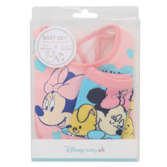 Japan Disney Bib & Socks Set - Minnie : Doll Pink