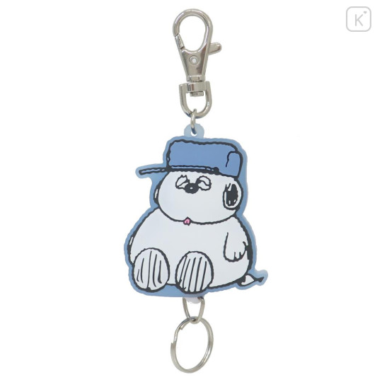 Japan Peanuts Rubber Reel Keychain - Snoopy : Brother Olaf - 1