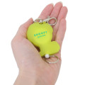 Japan Peanuts Rubber Reel Keychain - Snoopy : Sitting - 2