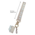 Japan Miffy Mascot Carabiner Smart Keychain With Hand Strap - Miffy : Beige - 2