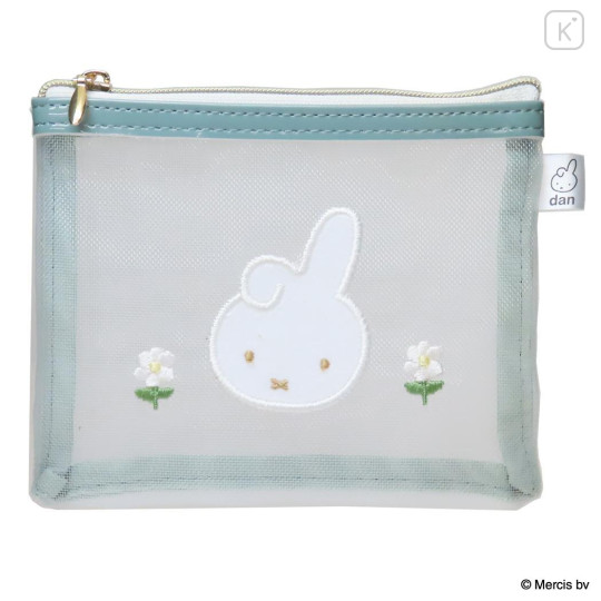 Japan Miffy Mesh Flat Mini Pouch - Dan Flower - 1
