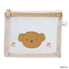 Japan Miffy Mesh Flat Mini Pouch - Boris : Cherry