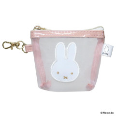 Japan Miffy Mesh Mini Pouch - Miffy : Cherry Pink