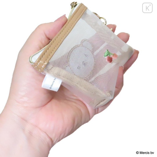 Japan Miffy Mesh Mini Pouch - Boris : Cherry - 2