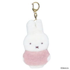 Japan Miffy Mascot Holder - Miffy : Bruna Fluffy Applique