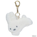 Japan Miffy Mascot Holder - Miffy : Bruna Fluffy Applique Jumping - 1