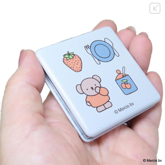 Japan Miffy 2-sided Compact Mirror - Boris : Miffy Bruno Favorite Blue - 2