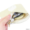 Japan Miffy Flat Mini Pouch - Miffy : Bruna Fluffy Applique Beige - 3